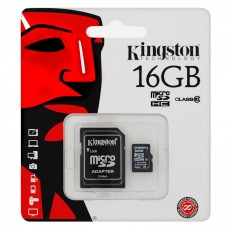 KINGSTON MICRO SDHC 16GB ATMIŅAS KARTE