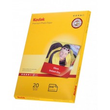 KODAK PREMIUM PHOTO GLOSS A4 (29.7x21) 240G (20) INKJET FOTOPAPĪRS